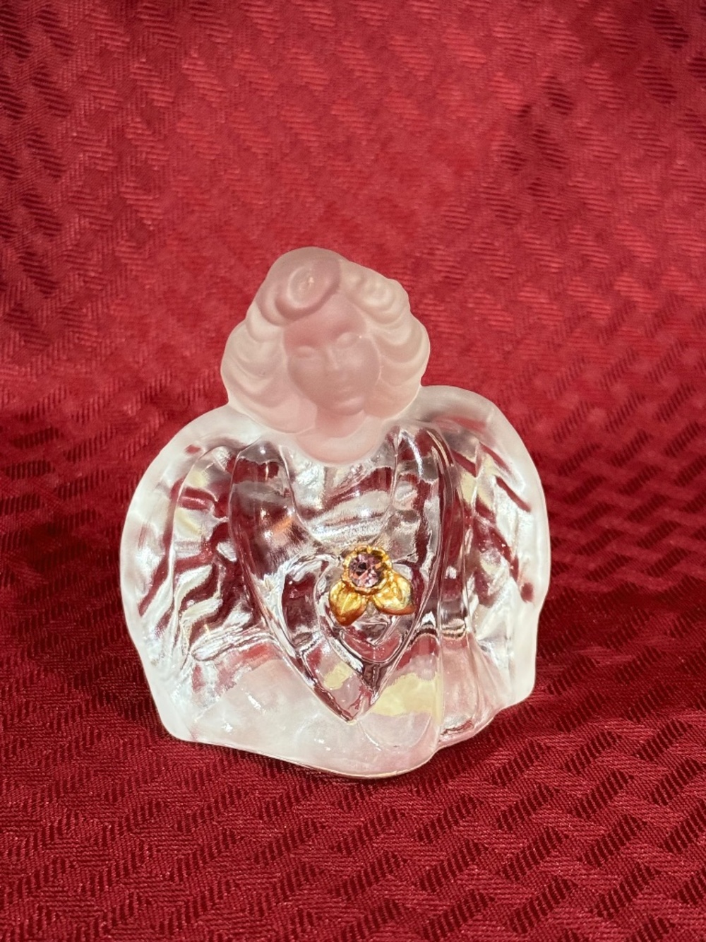 Fenton Glass Birthstone Guardian Angel Figurine Purple Amethyst